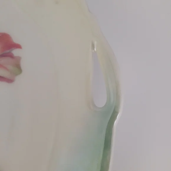 Vtg SCHUMANN ARZBERG Bavaria Germany WILD ROSE 10" Platter Plate W/ Handles - Picture 5 of 7